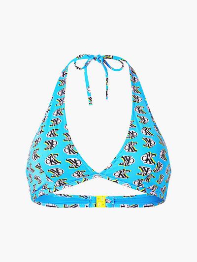 Calvin Klein Fürdőruha HU611769 | Calvin Klein CK One Halter Női Bikini Felső Kék